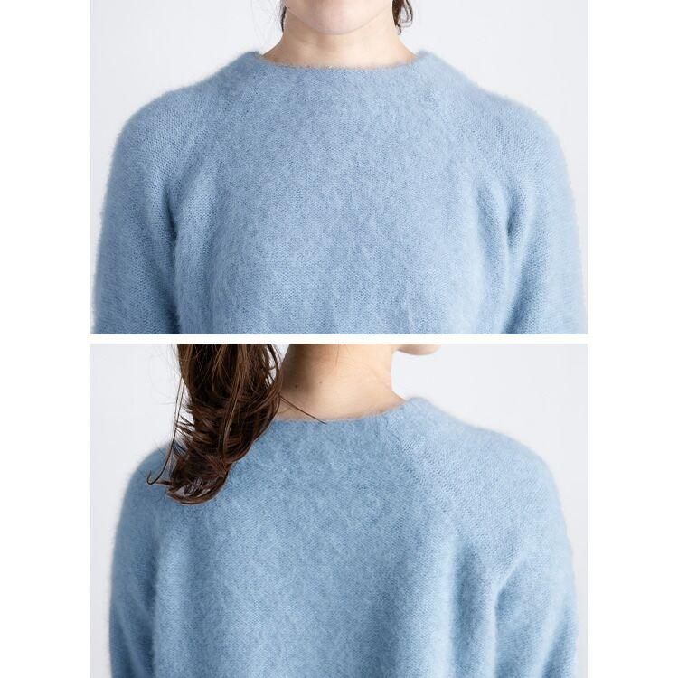 【送料無料】ブルーフォックス100%ラウンドネックニット 5色 M-L 長袖 レディース トップス ニット ラウンドネック クルーネック フォックス100％ |  | 15