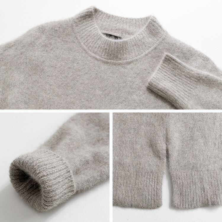 【送料無料】ブルーフォックス100%ロングニットワンピース 4色 M-L 長袖 レディース ワンピース ロング丈 ニット ラウンドネック クルーネック フォックス100％ |  | 14