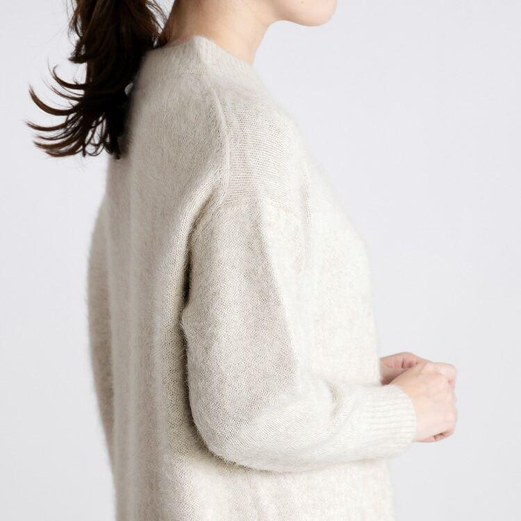 【送料無料】ブルーフォックス100%ロングニットワンピース 4色 M-L 長袖 レディース ワンピース ロング丈 ニット ラウンドネック クルーネック フォックス100％ |  | 06