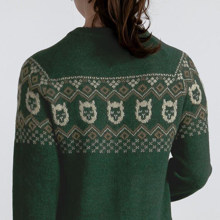 【送料無料】 ベビーアルパカ100％の贅沢ジャガードニット 5色 M-L 洗える 長袖 レディース トップス ニット ジャガード |  | 13