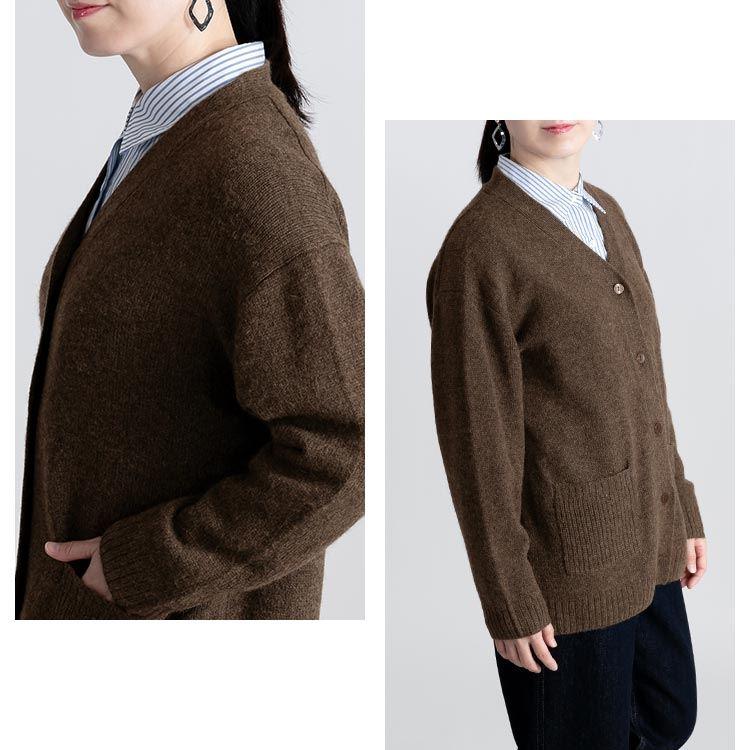 【送料無料】 ベビーキャメル100%ニットカーディガン 4色 M-L 長袖 レディース トップス カーディガン ニット キャメル 春秋冬 |  | 10