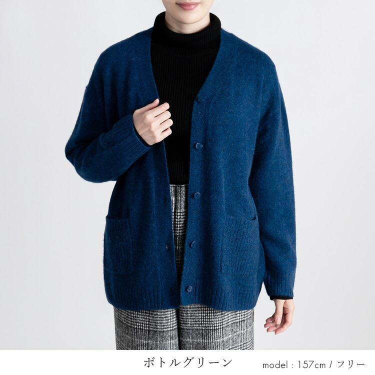 【送料無料】 ベビーキャメル100%ニットカーディガン 4色 M-L 長袖 レディース トップス カーディガン ニット キャメル 春秋冬 |  | 11