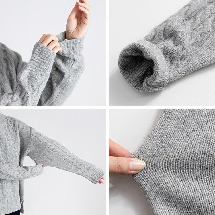 新品　毛ヤク100% ハイネックセーター　グレー　M-L 新品 毛ヤク100% ハイネックセーター 濃グレー M-L 柔らかな肌ざわり