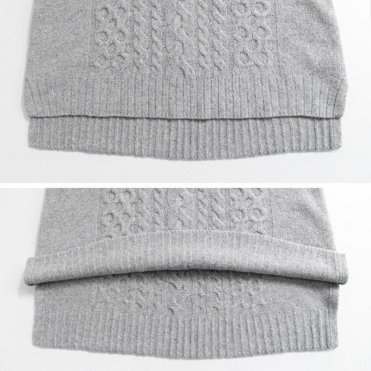 再入荷】【送料無料】ヤク100%の贅沢ケーブル編みニット 4色 M-L