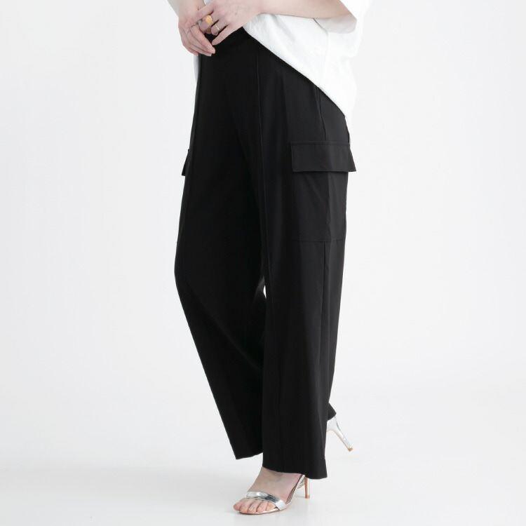 【送料無料/日本製】 大人のキレイめカーゴパンツ 4色 M-LL 洗える 10分丈 レディース ボトムス パンツ ストレッチ セミワイド センタライン 楽ちん 通年 |  | 11