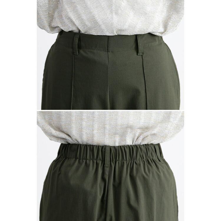 【送料無料/日本製】 大人のキレイめカーゴパンツ 4色 M-LL 洗える 10分丈 レディース ボトムス パンツ ストレッチ セミワイド センタライン 楽ちん 通年 |  | 14