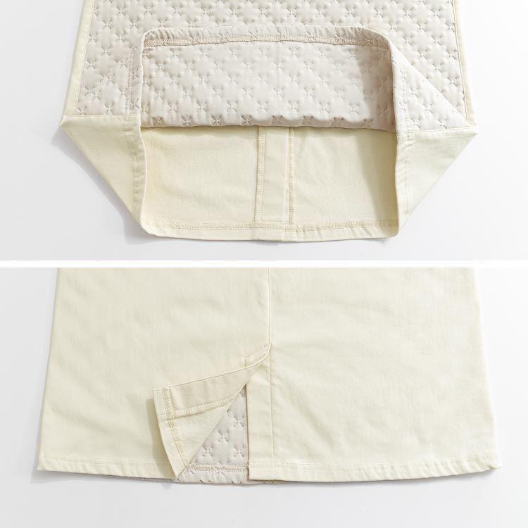 【送料無料】 蓄熱エンボス加工エコダウンスカート 2色 M-LL 洗える レディース ボトムス スカート タイトスカート ウエストゴム エンボス加工 |  | 14