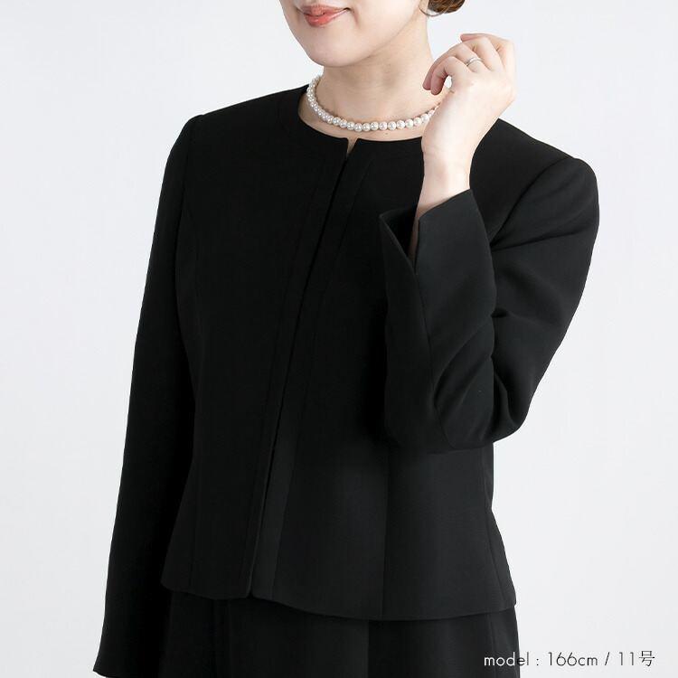 【送料無料/即日】 前開き式 礼服2点スーツ 9-15号 洗える 通年 レディース フォーマル スーツ ワンピース ブラックフォーマル 冠婚葬祭 葬儀 葬式 通夜 入卒式 |  | 11
