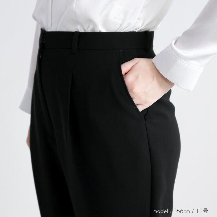 【送料無料/即出】 テーラージャケットパンツスーツ 9-15号 洗える 通年 レディース フォーマル スーツ パンツスーツ ブラックフォーマル ママスーツ 礼服 |  | 11