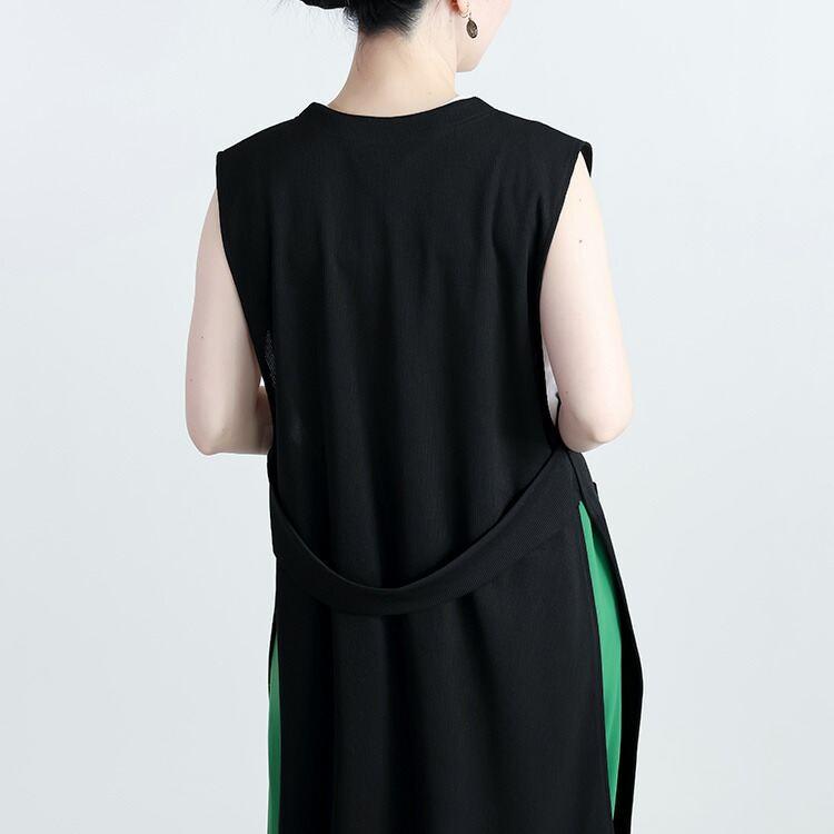 【送料無料】 サイドスリット使いジレ 3色 M-L 洗える 楽ちん アイロン不要 レディース トップス カットソー ジレ ベスト ロング丈 体型カバー 春夏秋 |  | 13