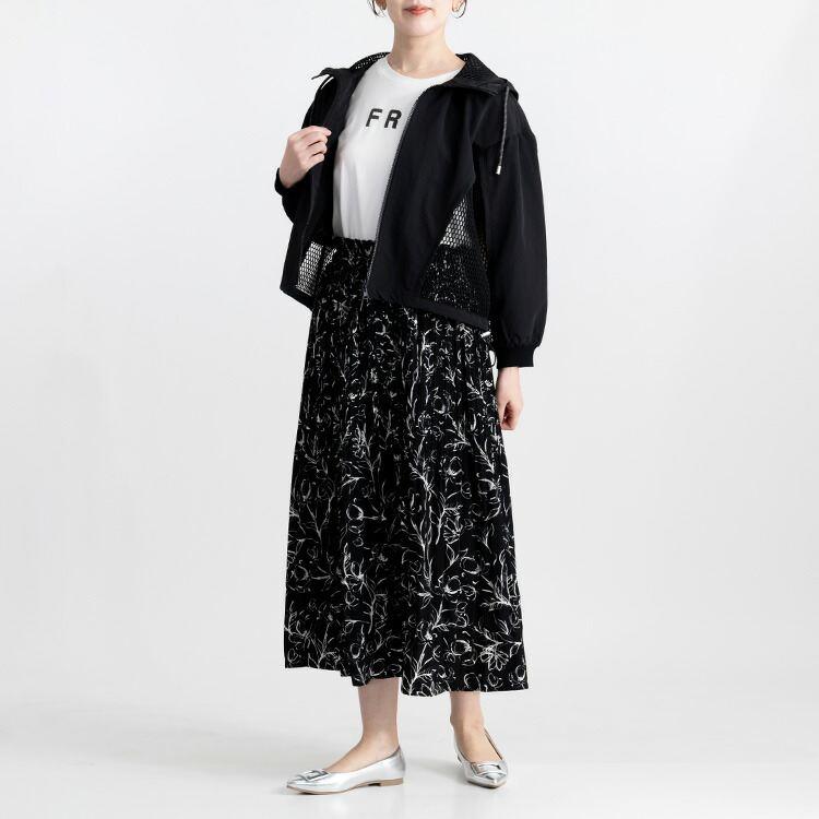 【送料無料】 メッシュ使いジャケット 3色 M L 洗える 長袖 レディース アウター ブルゾン ジャケット パーカー フーディー 端境期 体型カバー 春秋 |  | 11