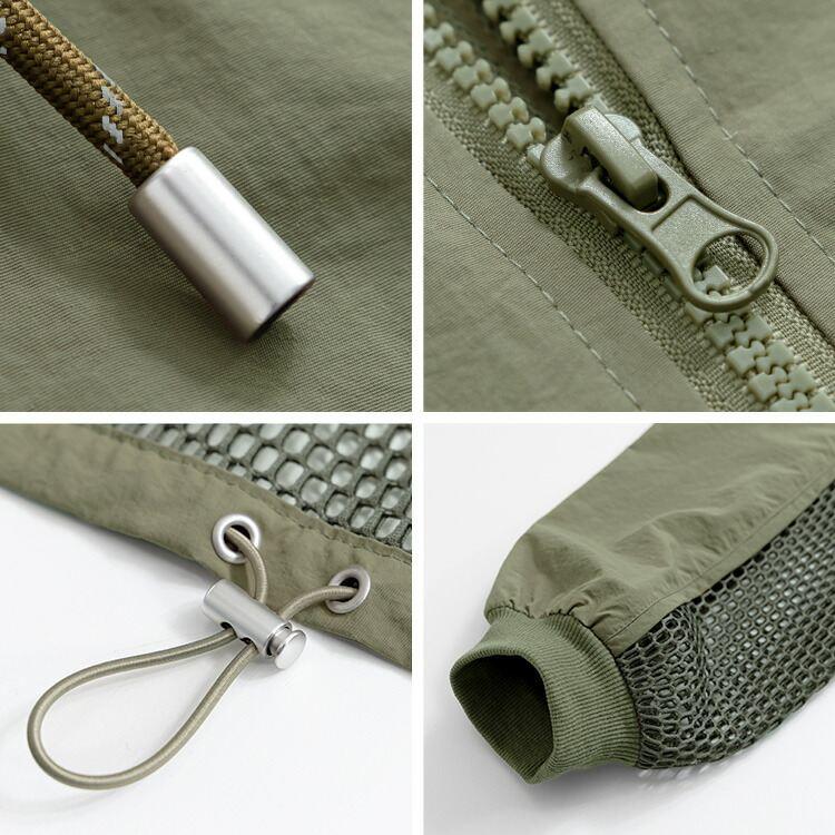 【送料無料】 メッシュ使いジャケット 3色 M L 洗える 長袖 レディース アウター ブルゾン ジャケット パーカー フーディー 端境期 体型カバー 春秋 |  | 15