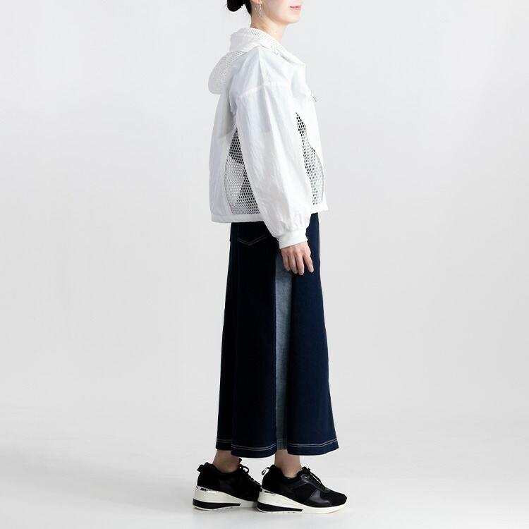 【送料無料】 メッシュ使いジャケット 3色 M L 洗える 長袖 レディース アウター ブルゾン ジャケット パーカー フーディー 端境期 体型カバー 春秋 |  | 05