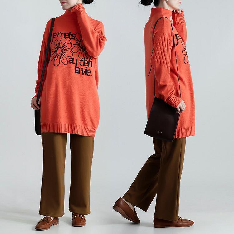 【新作】【送料無料】 裏起毛ストレッチセミワイドパンツ 5色 M-3L 洗える 10分丈 レディース ボトムス パンツ セミワイドパンツ 裏起毛 ウエストゴム |  | 08