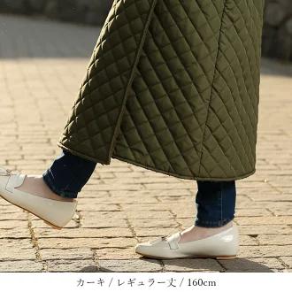 【準新作/選べる2丈/送料無料】 静電気防止付き裏ボア中綿キルト巻きスカート 3色 フリー 洗える レディースファッション ボトムス スカート 巻きスカート 冬 |  | 07