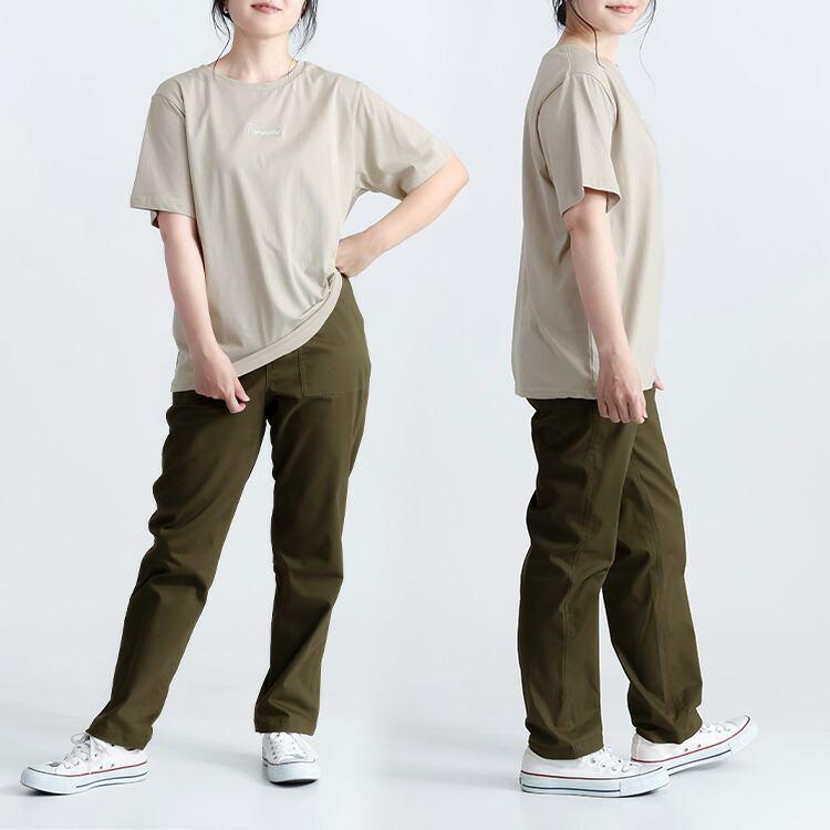 【送料無料】 USAコットン刺繍ロゴTシャツ 4色 M L 接触冷感 洗える 半袖 レディース トップス Tシャツ クルーネック 体型カバー 綿 コットン 100％ |  | 08