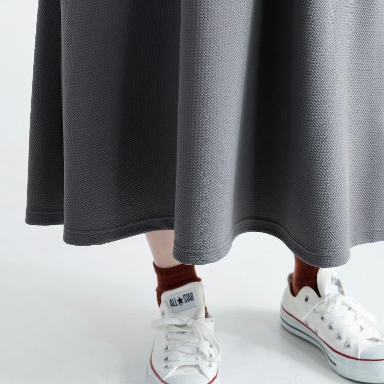 【送料無料】 スウェット感覚で着れる！エンボスワンピース 2色 M-L 洗える 防シワ 速乾 七分袖 レディース トップス ワンピース ルームウエア 春秋冬 |  | 08