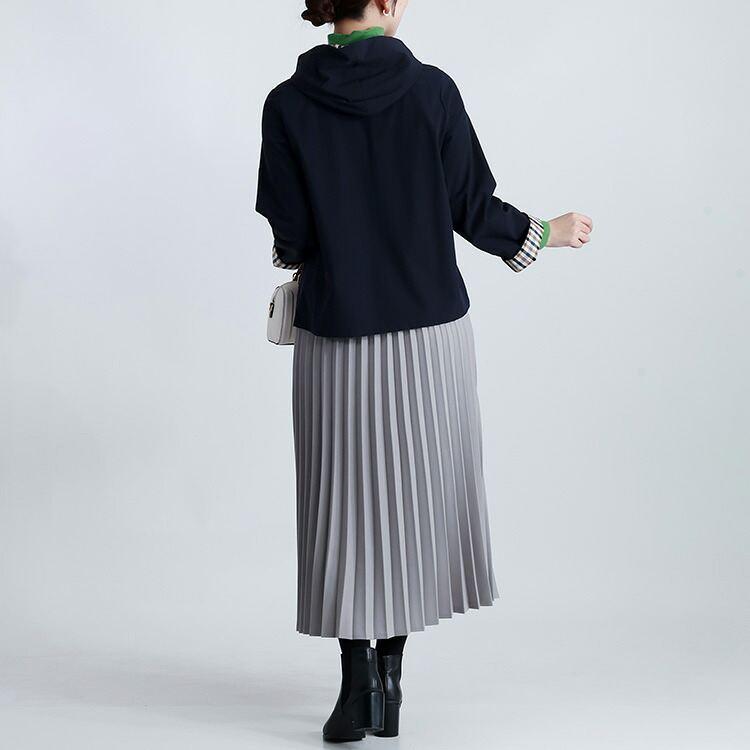 【送料無料】 フーディージャケット 2色 M L 軽量 洗える 長袖 楽ちん レディース アウター ジャケット フーディー ライトアウター 羽織 チェック柄 春秋冬 |  | 11