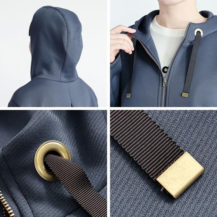 【新作】【送料無料】 フーディーストレッチツイルパーカー 3色 M-LL 洗える 防シワ 長袖 レディース アウター ジャケット パーカー フード付き |  | 14