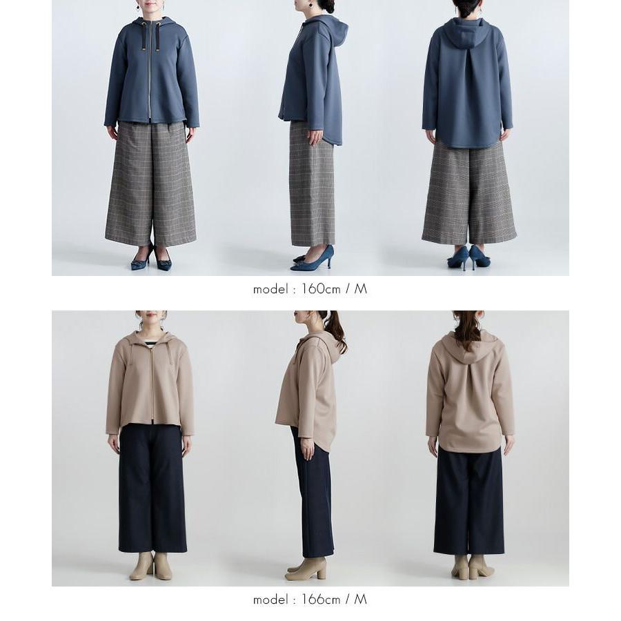 【新作】【送料無料】 フーディーストレッチツイルパーカー 3色 M-LL 洗える 防シワ 長袖 レディース アウター ジャケット パーカー フード付き |  | 16