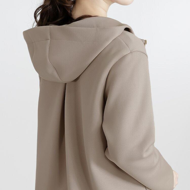 【新作】【送料無料】 フーディーストレッチツイルパーカー 3色 M-LL 洗える 防シワ 長袖 レディース アウター ジャケット パーカー フード付き |  | 06