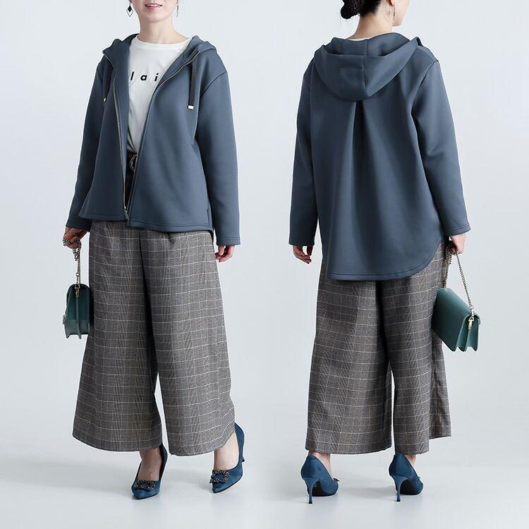 【新作】【送料無料】 フーディーストレッチツイルパーカー 3色 M-LL 洗える 防シワ 長袖 レディース アウター ジャケット パーカー フード付き |  | 09