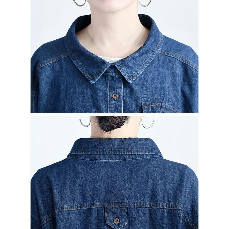 【送料無料】 デニムジャケット 2色 M-L 洗える 長袖 レディース アウター デニム ジャケット Gジャン 羽織 端境期 気温差 大人きれい シャツ衿 春秋 |  | 13