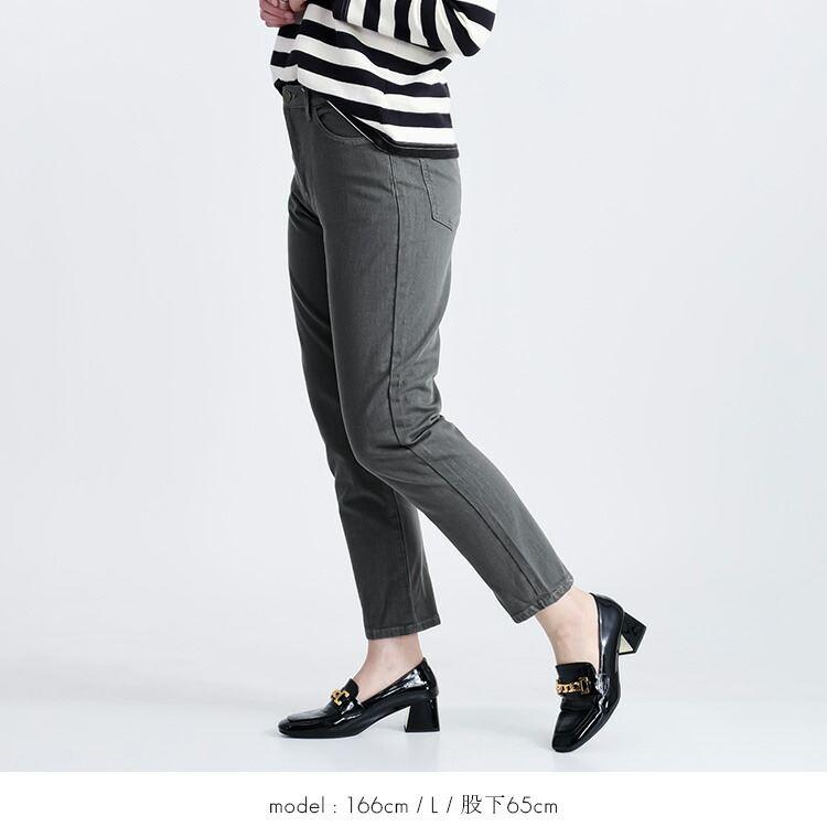 【送料無料/日本製/再入荷】丈が選べる！ストレッチデニムパンツ 2色 S-3L 洗える 楽ちん レディースファッション ボトムス パンツ スリムパンツ オールシーズン |  | 11