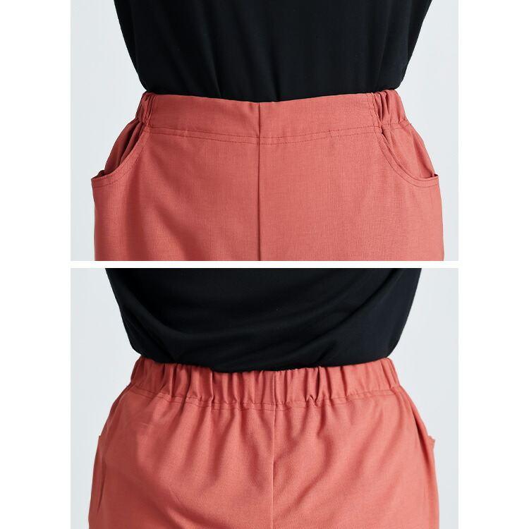 【送料無料/日本製】 リフラクスセミワイドパンツ 3色 M-3L 洗える アンクル丈 レディース ボトムス パンツ セミワイドパンツ 股上深め 楽ちん 春夏 |  | 13