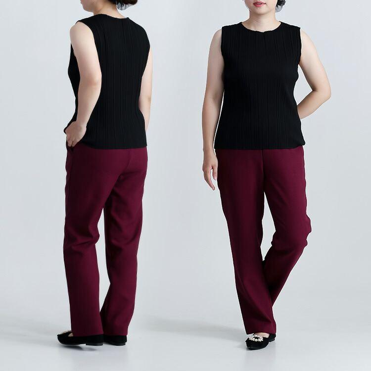 【送料無料】日本製リラックスパンツ 4色 M-3L 洗える 10分丈 レディース ボトムス パンツ ストレートパンツ リラックスパンツ 国産 股上深め 春夏秋冬 |  | 08