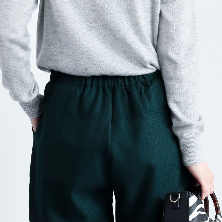 【送料無料】ウール調コクーンパンツ 5色 M-LL 洗える アンクル丈 レディース ボトムス パンツ コクーンパンツ ウエストゴム 股上深め ウール調 春秋冬 |  | 12