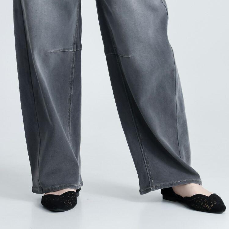 【送料無料】 ストレッチデニムバレルレッグパンツ 3色 M-LL 洗える SDGs 10分丈 レディース ボトムス パンツ バレルパンツ ワイドパンツ 春夏秋冬 |  | 13