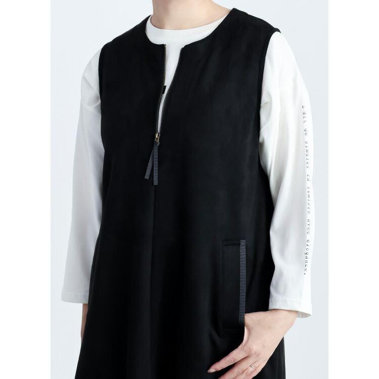 【準新作/送料無料】 ストレッチスエードジャンパースカート 2色 M L 洗える レディース トップス ボトムス ジャンパースカート ワンピース 体型カバー 春秋冬 |  | 11