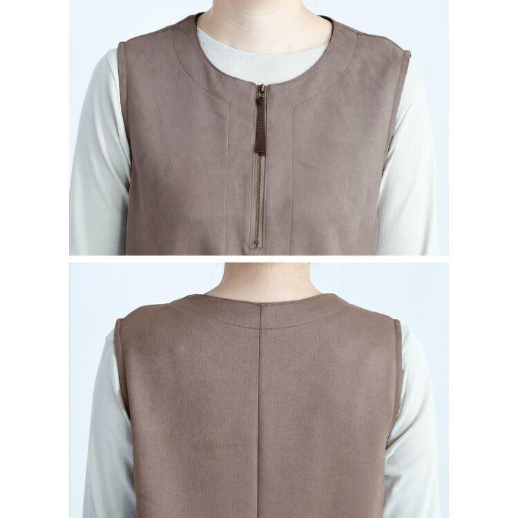 【準新作/送料無料】 ストレッチスエードジャンパースカート 2色 M L 洗える レディース トップス ボトムス ジャンパースカート ワンピース 体型カバー 春秋冬 |  | 13