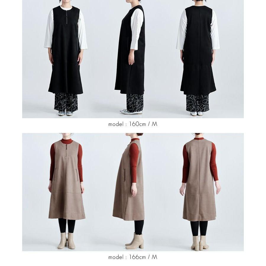【準新作/送料無料】 ストレッチスエードジャンパースカート 2色 M L 洗える レディース トップス ボトムス ジャンパースカート ワンピース 体型カバー 春秋冬 |  | 15