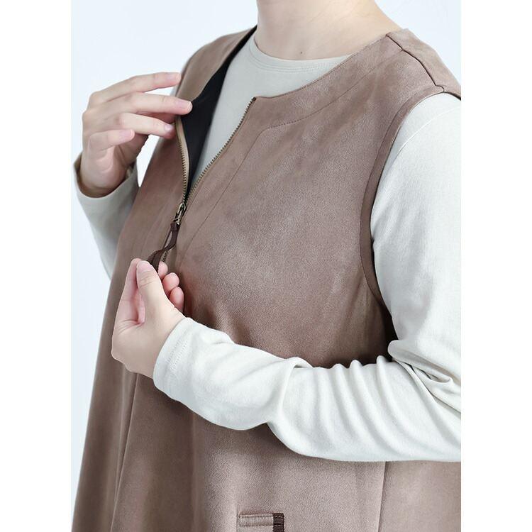 【準新作/送料無料】 ストレッチスエードジャンパースカート 2色 M L 洗える レディース トップス ボトムス ジャンパースカート ワンピース 体型カバー 春秋冬 |  | 07