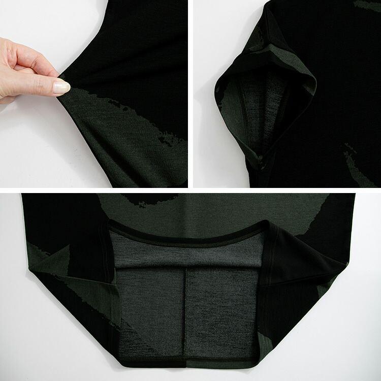 【送料無料/再入荷】 アート柄チュニック 3色 M-L 洗える 半袖 レディース トップス チュニック 体型カバー 二の腕カバー ゆったり ストレッチ  春夏秋 |  | 16