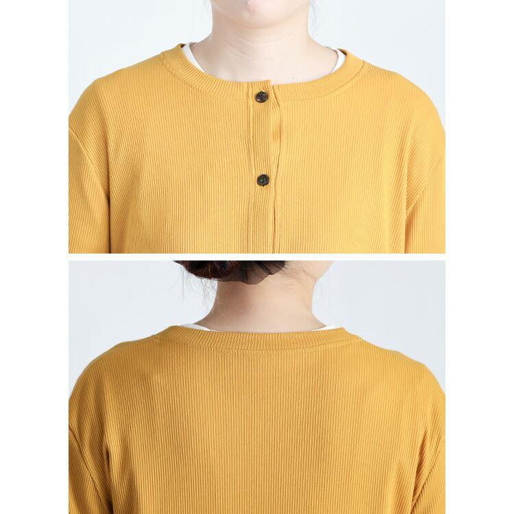 【準新作】【送料無料】 リブカーディガン 4色 M L 洗える 長袖 Aライン レディース トップス カーディガン リブ ニット カットソー 羽織り 細リブ 伸縮性 |  | 12