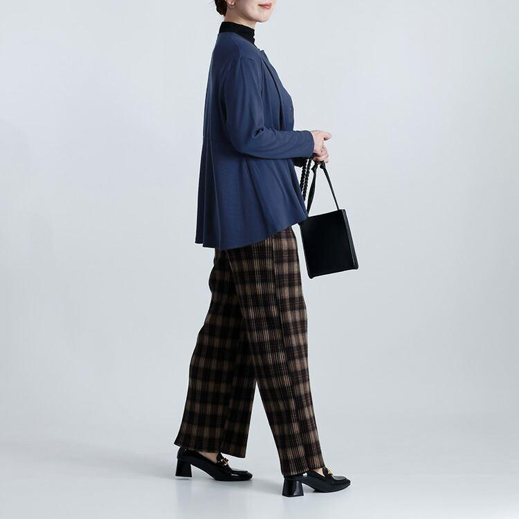 【準新作】【送料無料】 リブカーディガン 4色 M L 洗える 長袖 Aライン レディース トップス カーディガン リブ ニット カットソー 羽織り 細リブ 伸縮性 |  | 09