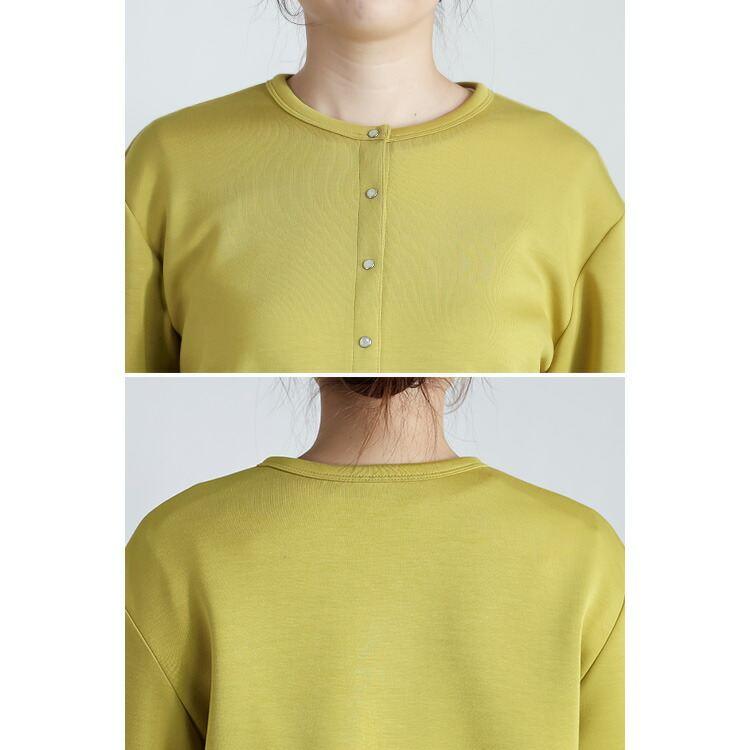 【送料無料】 ダンボールニットカーディガン 4色 M L 洗える 長袖 レディース トップス カーディガン クルーネック 体型カバー シワになりにくい 春秋冬 |  | 14