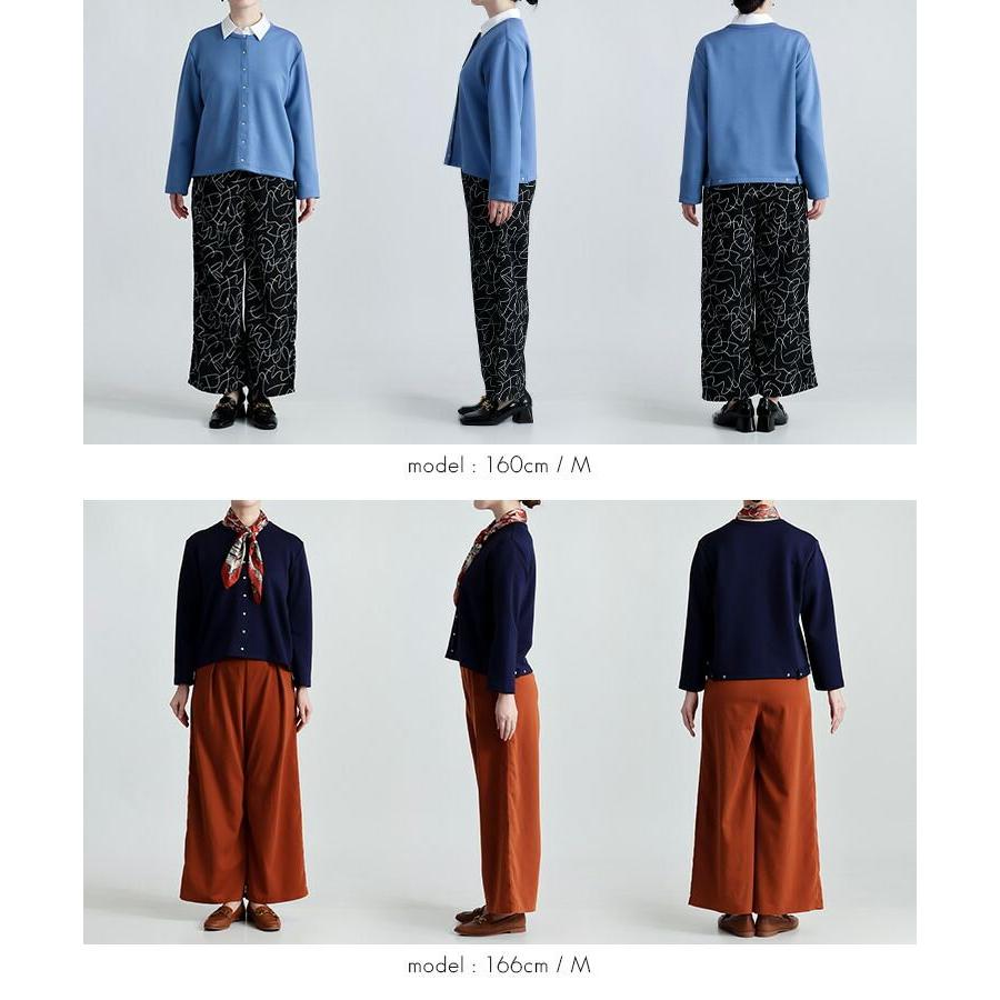 【登場】【送料無料/再入荷】 ダンボールニットカーディガン 6色 M L 洗える 長袖 レディース トップス カーディガン クルーネック 体型カバー ドット釦 楽ちん |  | 17