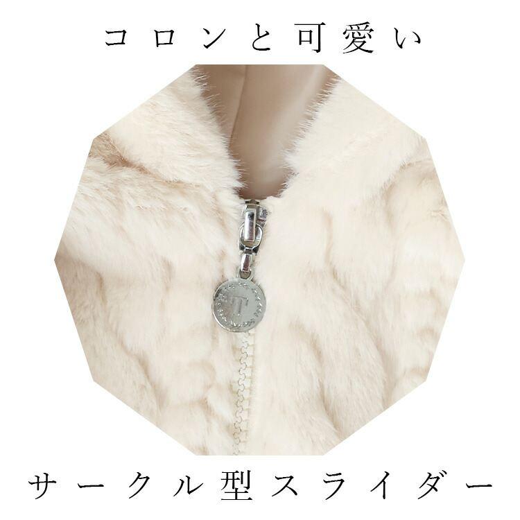 【送料無料】ケーブル柄ファーフーディパーカー 2色 M L 長袖 裏地あり レディース アウター コート ジャケット 大人可愛い ショートアウター 春秋冬 |  | 05