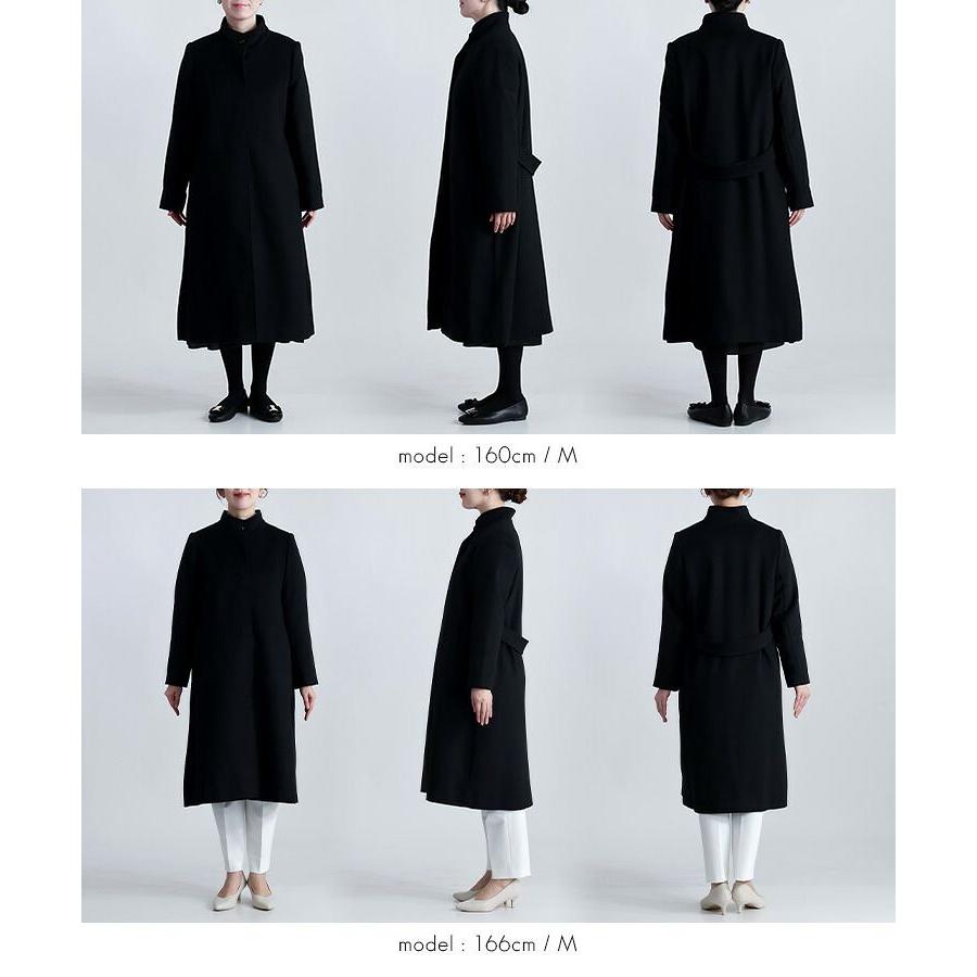 【新作】【送料無料】 カシミヤウールコート M-3L 長袖 レディース アウター ロング コート フォーマルコート スタンドカラー 体型カバー カシミヤ ウール |  | 15