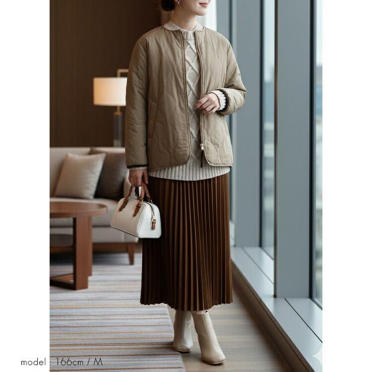 【新作】【送料無料】キルティングリバーシブル中綿コート 2色 M-LL リバーシブル 中わた 長袖 2way レディース アウター |  | 10