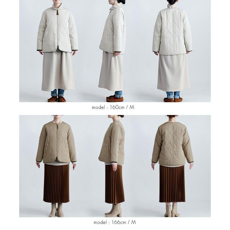 【新作】【送料無料】キルティングリバーシブル中綿コート 2色 M-LL リバーシブル 中わた 長袖 2way レディース アウター |  | 15