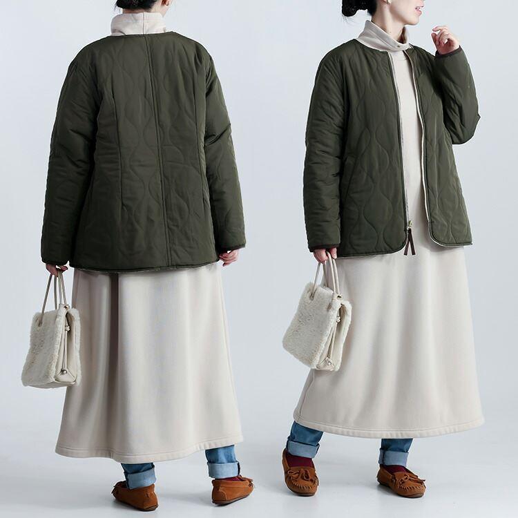 【新作】【送料無料】キルティングリバーシブル中綿コート 2色 M-LL リバーシブル 中わた 長袖 2way レディース アウター |  | 07