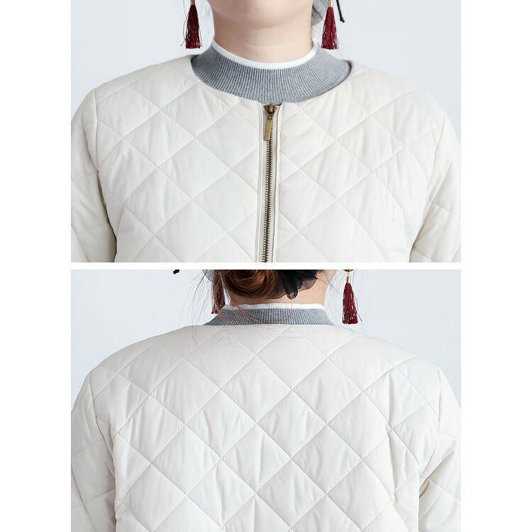 【新作】【送料無料】 裾フリル使い中綿ジャケット(フリル取外し可) 3色 M L 洗える 中綿 長袖 レディース アウター ジャケット コート ブルゾン 中わた |  | 13