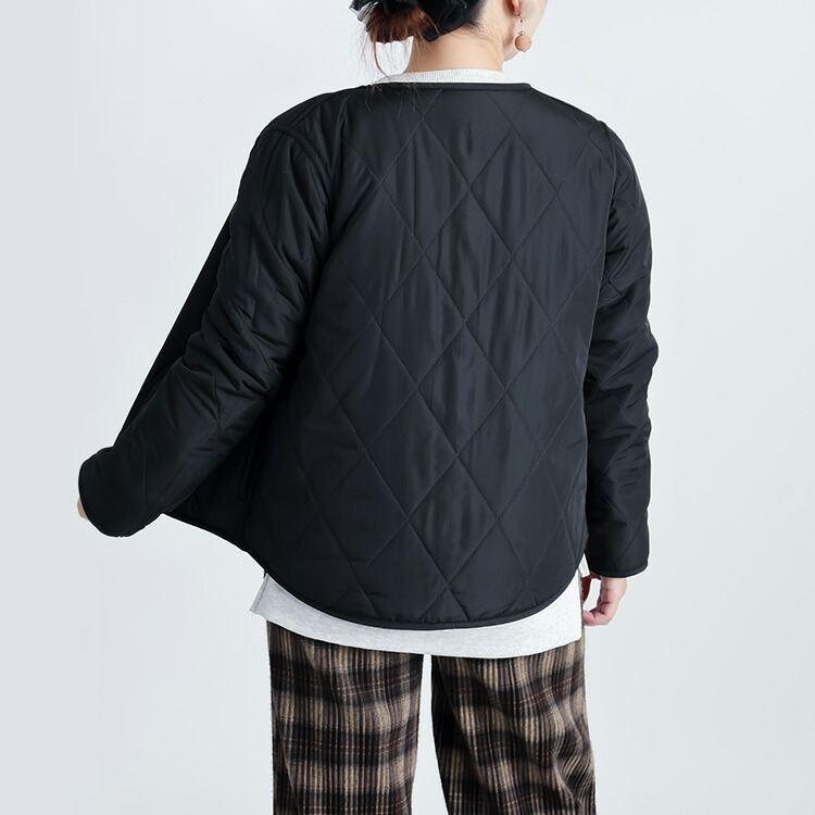 【新作】【送料無料】リバーシブル中綿キルトファージャケット 3色 M L 長袖 2way レディース アウター コート |  | 12