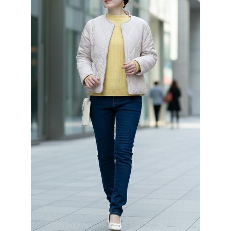 【新作】【送料無料】リバーシブル中綿キルトファージャケット 3色 M L 長袖 2way レディース アウター コート |  | 06