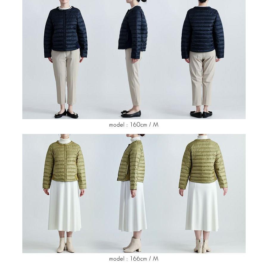 【準新作/送料無料】 超軽量ダウンジャケット 4色 M-LL 撥水 長袖 レディース アウター ダウンジャケット ダウンコート ライトダウン ノーカラー 防寒 春秋冬 |  | 16